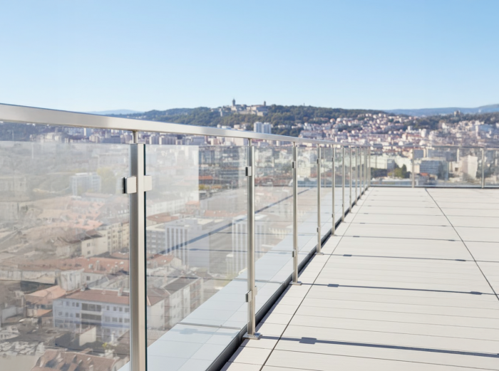 Garde-corps inox brossé